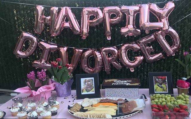 Woman organizes a wonderful party on her divorce