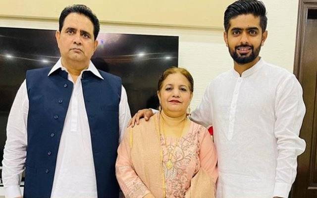 Babar Azam with parents