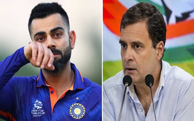 Rahul gandhi and virat kohli