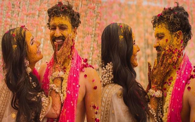 Vicky Kaushal shared pictures from their Haldi ceremony