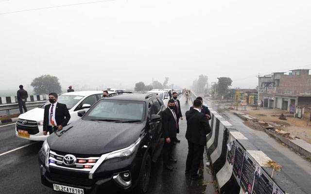 indian pm convoy in indain punjab