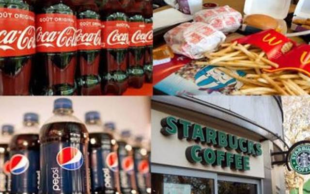 coca cola,pepsi inc star bucks & McDonald 