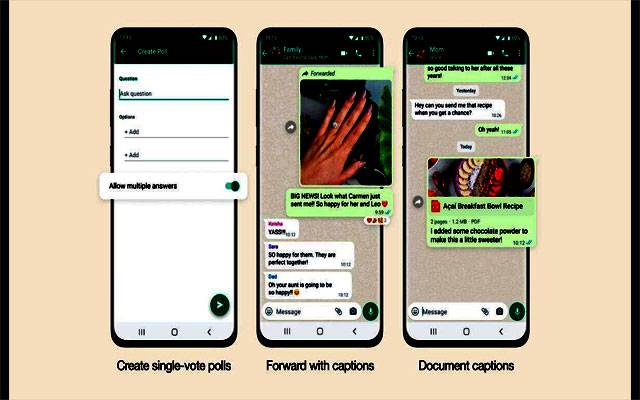 Whatsapp, Mata, New Feature, Polls, Forwards feature, Caption, City42