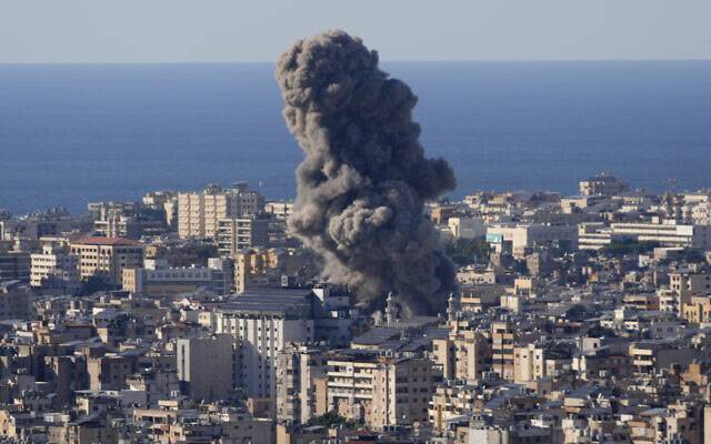 Israel attacks Hezbollah in Dahya, Southern Lebanon 