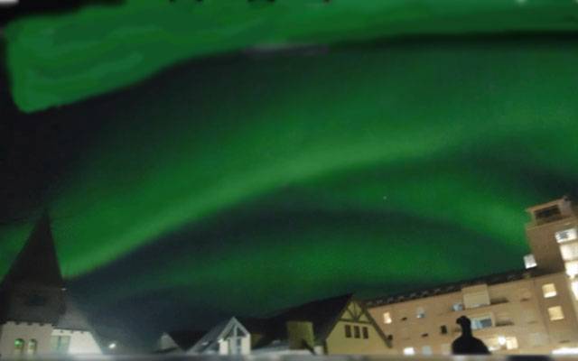 Exclusive green lgits, Northern Lights, Arora, City42, Solar activity, extended solar activity 