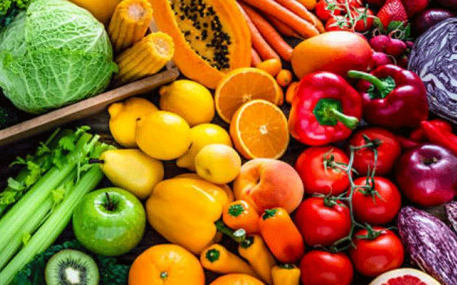 vegetables and fruit rates