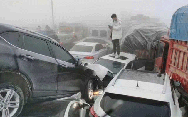 200 Cars Accident in China